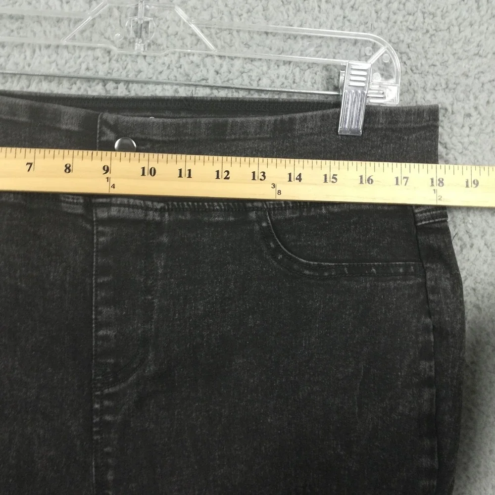 Terra & Sky Womens Jeans Jegging Skinny High Rise Faded Black Denim Plus 14W New